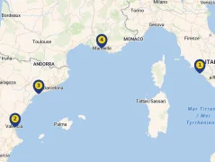 Mapa plavby